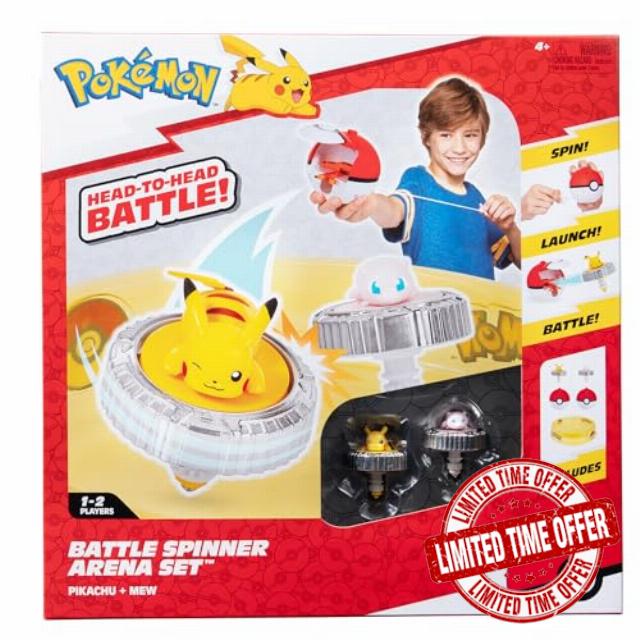 Pokémon Battle Spinner Arena Set - Two Battle Spinners with Two Poké Ball Spinner Launchers and Battle Arena