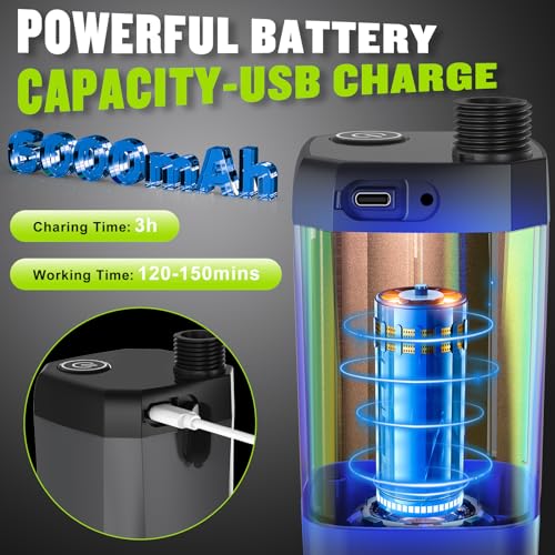 6000mAh Rechargeable Camping Shower Pump with Intelligent LED Display