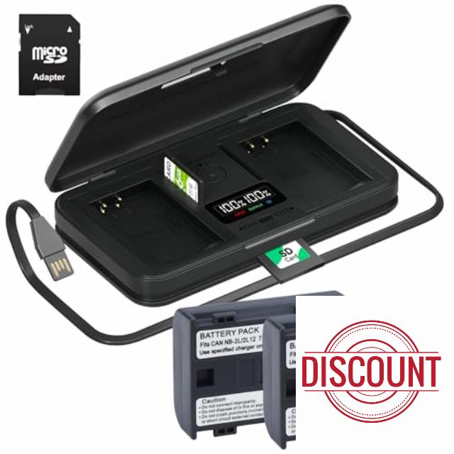 Palogreen NB-2L Battery And Charger With LCD Display For Canon Digital Rebel XT XTi PowerShot S80 S70 S60 S50 S45 S40 S30 G9 G7 VIXIA HF EOS 400D 350D