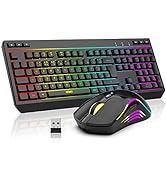 RedThunder 60% RGB Gaming Keyboard and Mouse Combo,UK Layout Ultra Compact Backlit Mini Keyboard,...