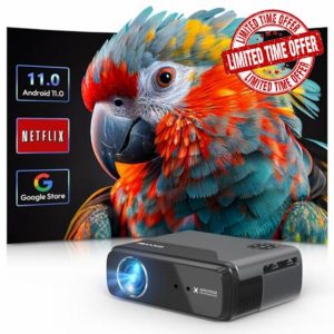 [Netflix Officially & AI Auto Focus] Auto Focus Projector 4K with Wifi & Bluetooth