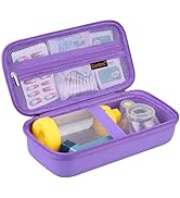 Canboc Travel Carrying Case for Asthma Inhaler, Handheld Spacer for Adults and Kids, Masks, Hard ...