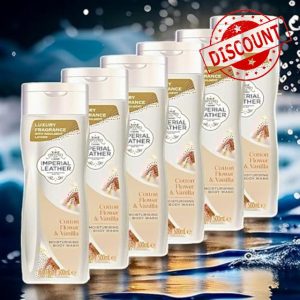 (6 x 500ml) Imperial Leather Cotton Flower & Vanilla Flavour Body Wash ~ By RRL ~