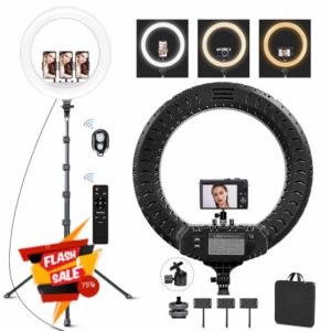 Ekasoco 21" Ring Light with Tripod & Phone Holders CRI 95+