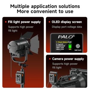 PD65W USB-C fast charging V mount battery with OLED screen