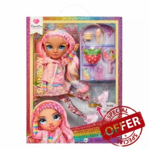 Rainbow High Sparkle and Shine - Rosetta (Pink) - 28 cm Fashion Doll with Liquid Sparkles in Her Legs