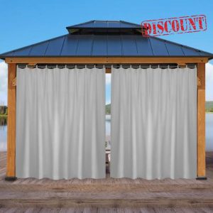 BTTO Waterproof Outdoor Curtains 100"X96" Extra Wide