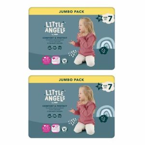 Little Angels Size 7 Nappies Jumbo 40 Pack (Pack of 2)