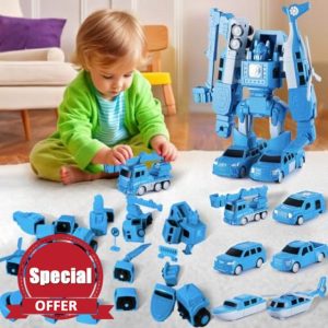 26PCS Magnetic Transforming Engineering Car Assembled Toy