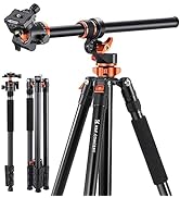 K&F Concept 83 inch/211cm Camera Video Tripod for DSLR Compact Aluminum Tripod with Fluid Head an...