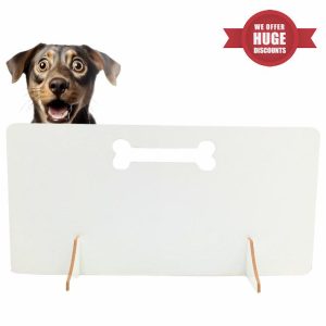 Sterzeal White Dog Stopper for Stair Gates for Dogs Dog Gate No Drilling Indoor Pet Barrier Portable Wooden Puppy Gate for Stair Patio Doorways dog stopper for stairs (50cm Height x 70cm Length)