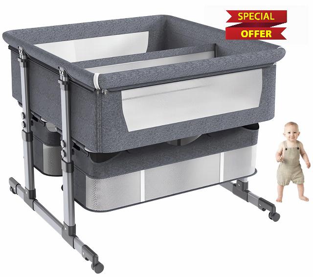 Leilaohu Twins Baby Bed Sleeper