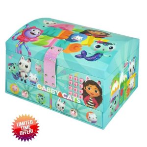 CARTOON Gabby's Dollhouse Elttronic Combination Jewellery Box Trunk with Sound