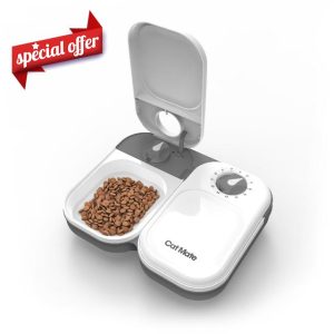 Cat Mate C200 2 Meal Automatic Pet Feeder with Timer and Ice Pack For Cats And Small Dogs
