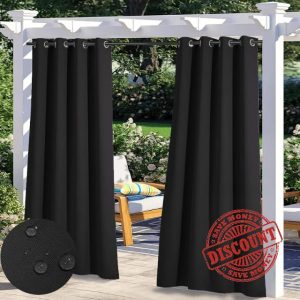 FicaRico Premium Thick Outdoor Indoor Curtains