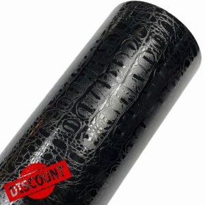 Car Vinyl Wrap All Black Matte Car Vinyl Sticker Carbon Fiber Film Car Wrapping Foil Laptop Skin Phone Cover Motorcycle Decoration Films Car Wrap(Crocodile black