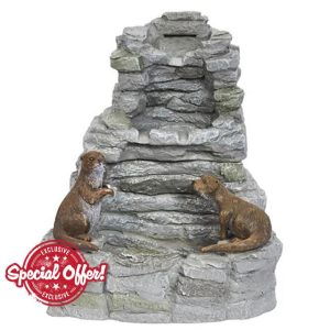 Smart Solar Otter Falls Hybrid Powered Fountain