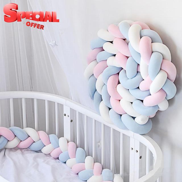xinwanhong Cot Bumper Bed Snake Braided