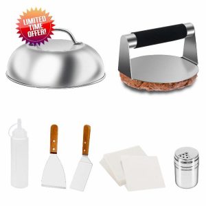 Hmseng Burger Press Kit with Burger Smasher