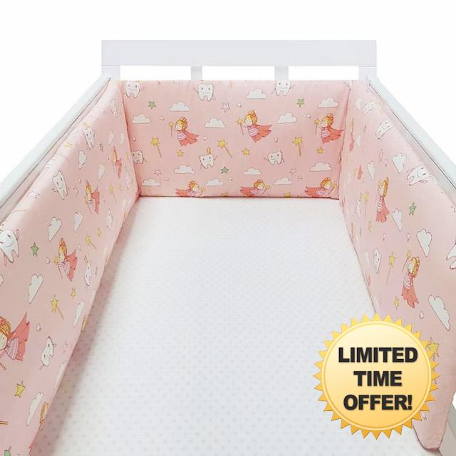 Aocase Cot Bumper Breathable Crib Bumper Breathable Mesh Cot Liner Crib Rail Cover Baby Crib Bumper Baby Boys Girls Nursery Breathable Crib Bedding Baby Bed Bumpe