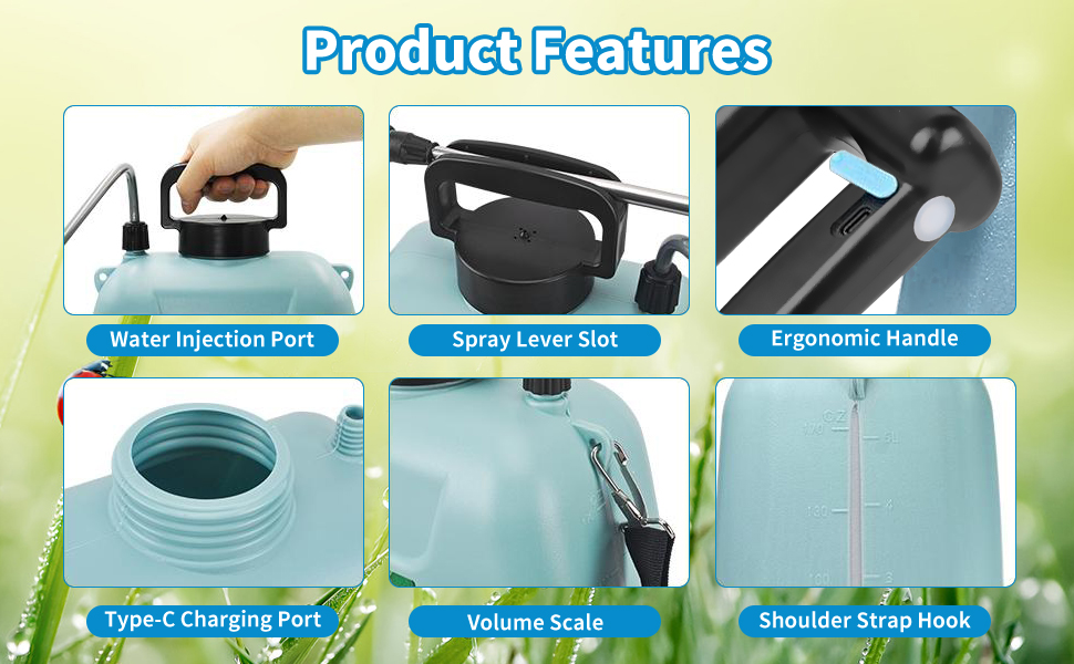 Blitz Clean Water Sprayer Rechargeable Weed Car Washer Sprayer