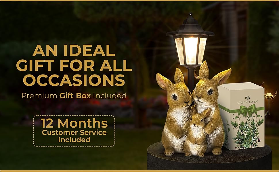 UrbanHaven solar garden ornaments outdoor lights