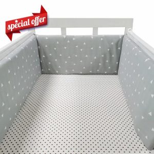 Aocase Cot Bumper Breathable Crib Bumper Breathable Mesh Cot Liner Crib Rail Cover Baby Crib Bumper Baby Boys Girls Nursery Breathable Crib Bedding Baby Bed Bumpe