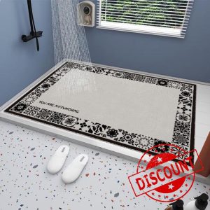 Loofah Shower Mat Bath Mat with Drain Holes