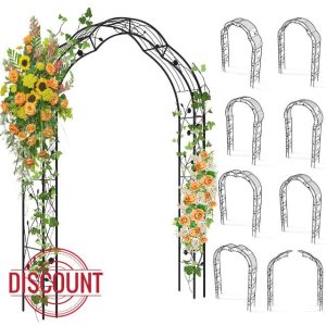 COSTWAY 250cm Metal Garden Arch