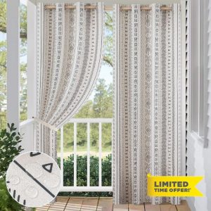 BTTO Outdoor Curtains for Patio Waterproof