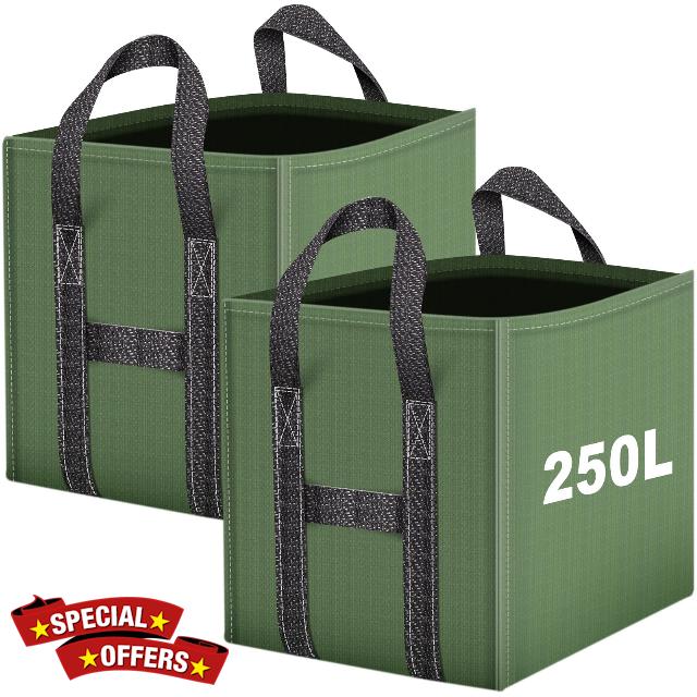 IWTTWY Garden Waste Bags 250L x 2