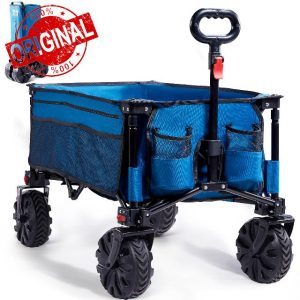 TIMBER RIDGE Beach Trolley Cart with Detachable Wide Wheels 100kg Capacity