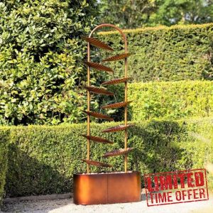 Primrose H153cm Monsaraz Tiered Cascading Zinc Water Feature Outdoor Garden Fountai