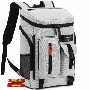 TUGUAN Cooler Backpack 36 Cans Insulated Cool Bag Rucksack Leak Proof Picnic Backpack Lunch Bag for Men Work Lightweight Thermal Bag Women for Travel Camping Beach Cooler