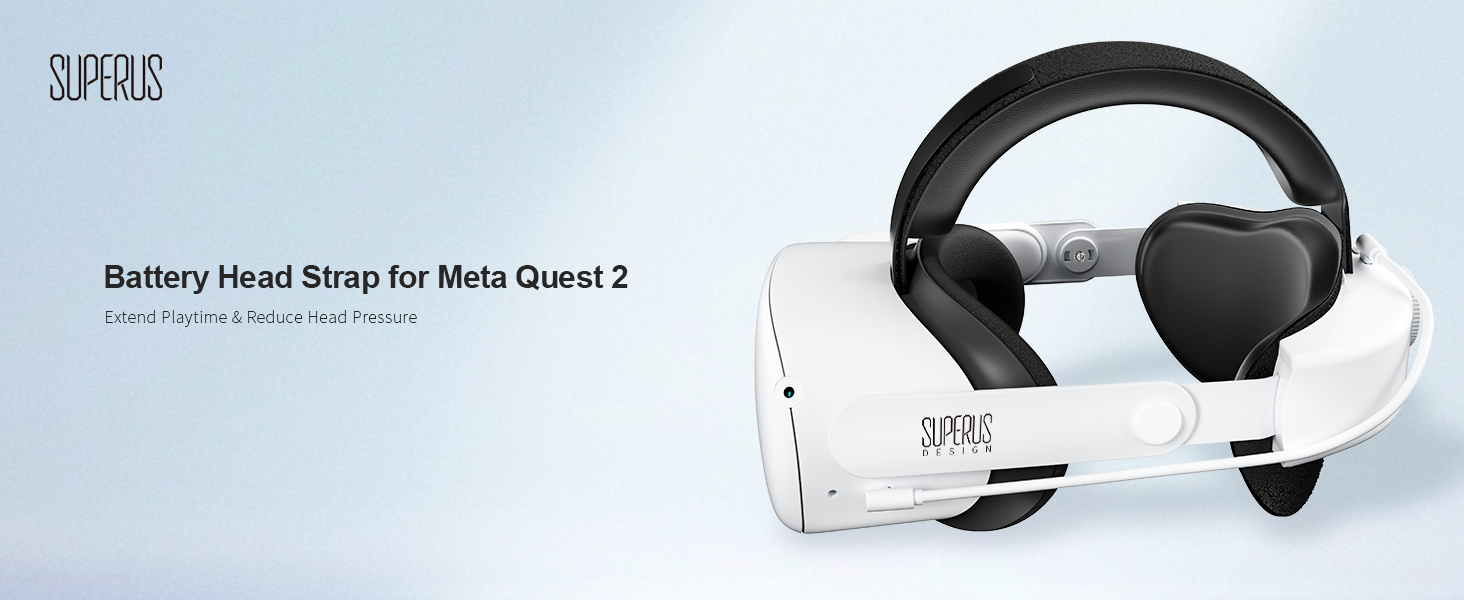 head strap with battery for Meta Quest 2