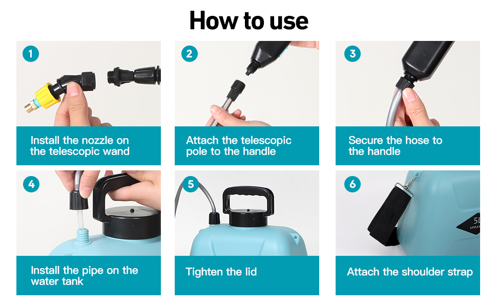 rechargeable sprayer water , weeds , plant feeding garden hose