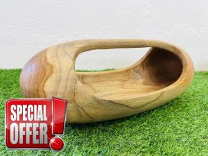 My Square Mile Wooden Garden Trug | Hand Carved Teak Wood With In Built Handle | 40cm x 16cm x 15cm