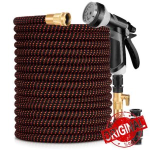 BUICXJKZ Expandable Garden Hose 100ft -Lightweight Hose Pipe with 10 Spray Nozzle