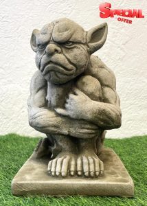 My Square Mile Grumpy Gargoyle | Garden Stone Statue | Ornament Sculpture Goblin Devil 5kg 26cm Tall Indoor/Outdoo