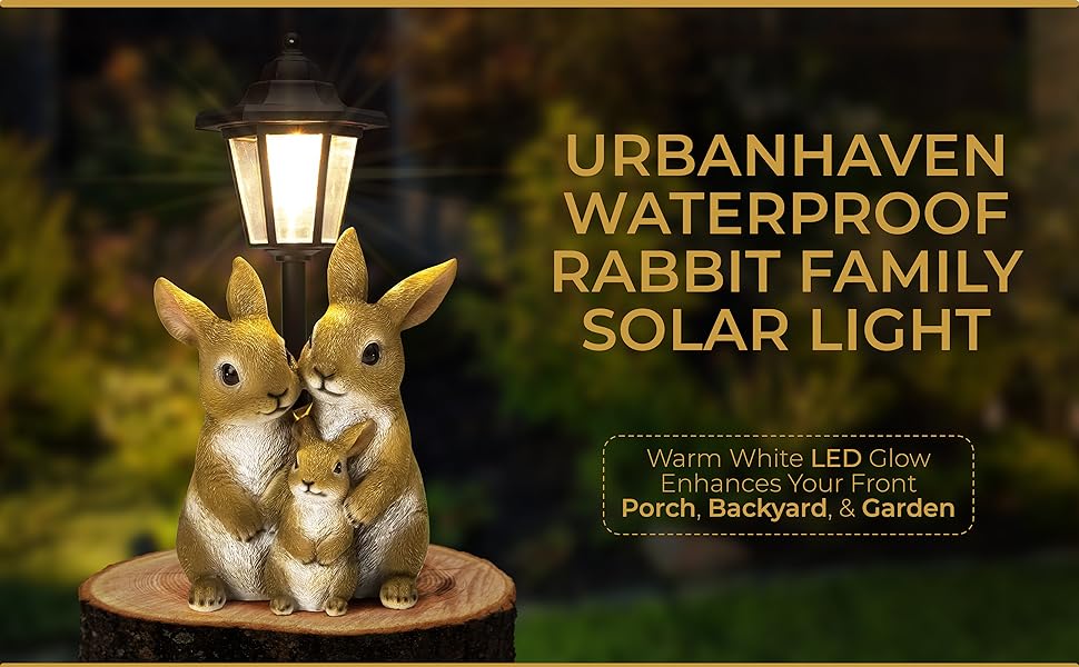 UrbanHaven solar garden ornaments outdoor lights