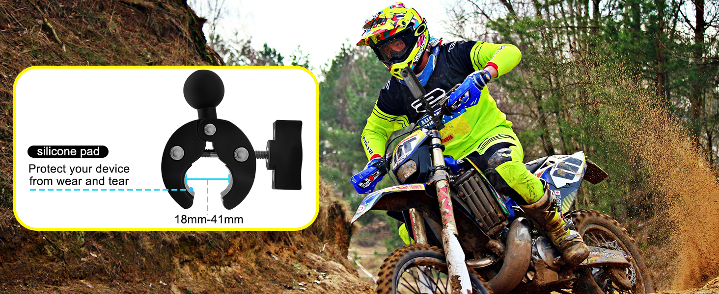 Motorcycle Bicycle Double Clamp Mount Compatible for Insta 360