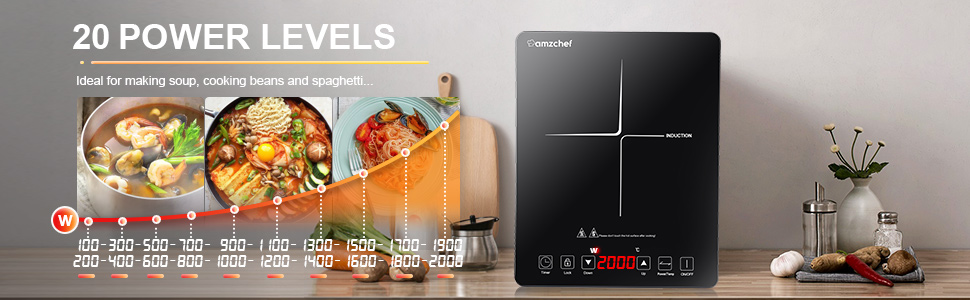 2000W single induction hob