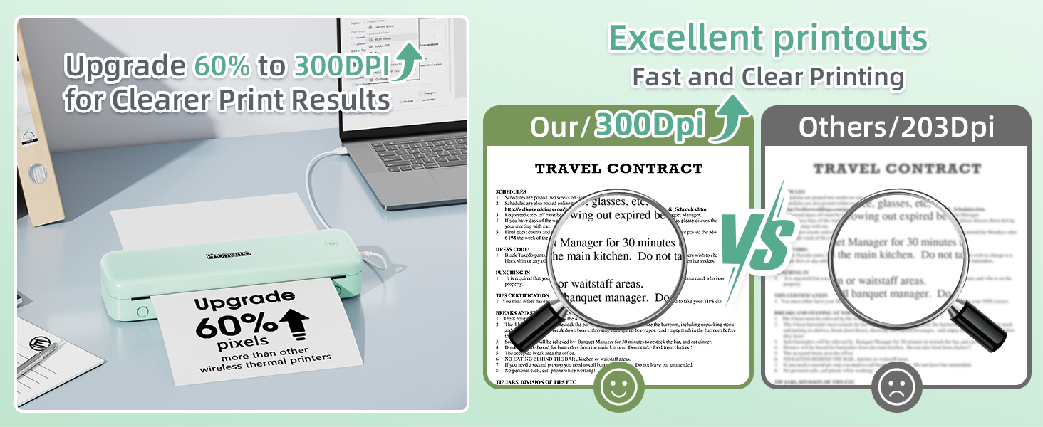 phomemo m834 thermal portable printer a4 bluetooth inkless wireless mobile no ink multifunction
