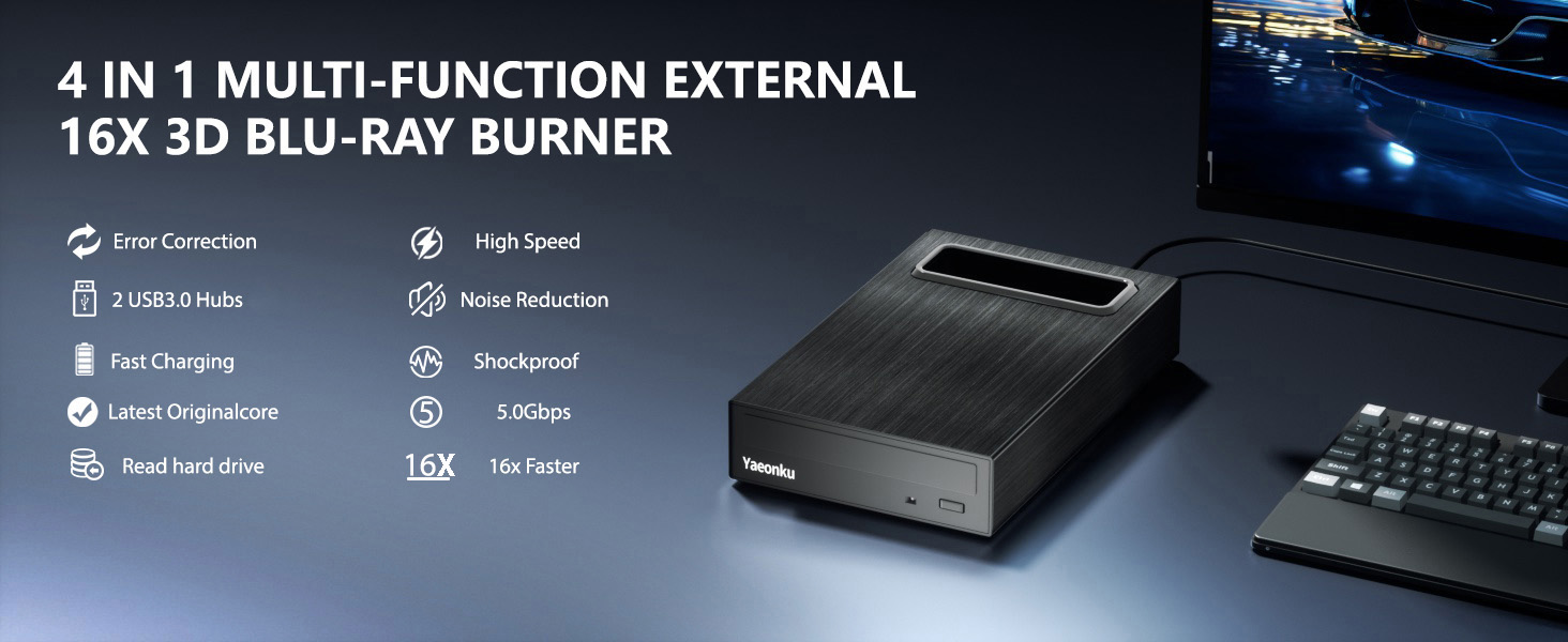 4 in 1 External Blu-ray Drive