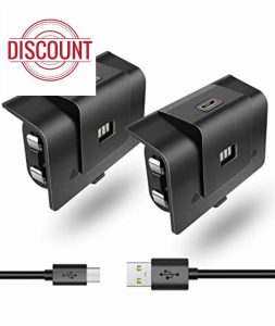 2 Pack Rechargeable Controller Battery Pack for Xbox One/Xbox Series X S with 4 Battery Cover Long-Lasting Play and Charge Kit with Micro USB Charging Cable for Xbox 1 S/X/Elite Wireless Remote