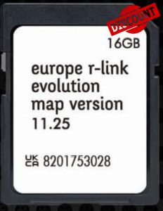 Europe 2024-11.25 GPS Navigation SD Card - Compatible with Renault R-Link (Rlink)