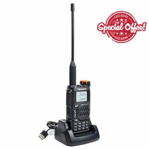 QUANSHENG UV-K5 Radio 5W Ham Handheld Walkie Talkie Long Range Two Way Radio for adult Dual Band NOAA Weather Receiver with Type C Charging