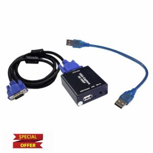 Rordigo VGA to USB Adapter Converter with Audio and Video Capture Card 1080P Drive- High-Difinition Picture Quarity