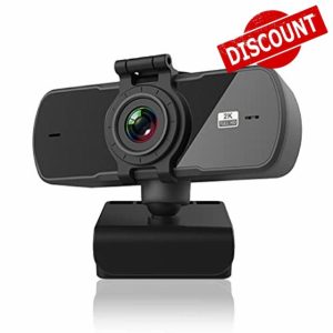 CLSSLVVBN Desktop Computer Webcom Auto-focusing 1440P 360 Degree Web Cam Camera with Microphone Portable Replacement Camcorde