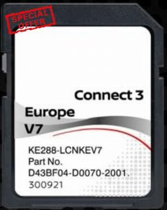 SD Map GPS Navigation Europe 2022 v7 - (Q1.2021) - D43BF04-D0070-2001 Compatible with Nissan Connect 3 LCN2